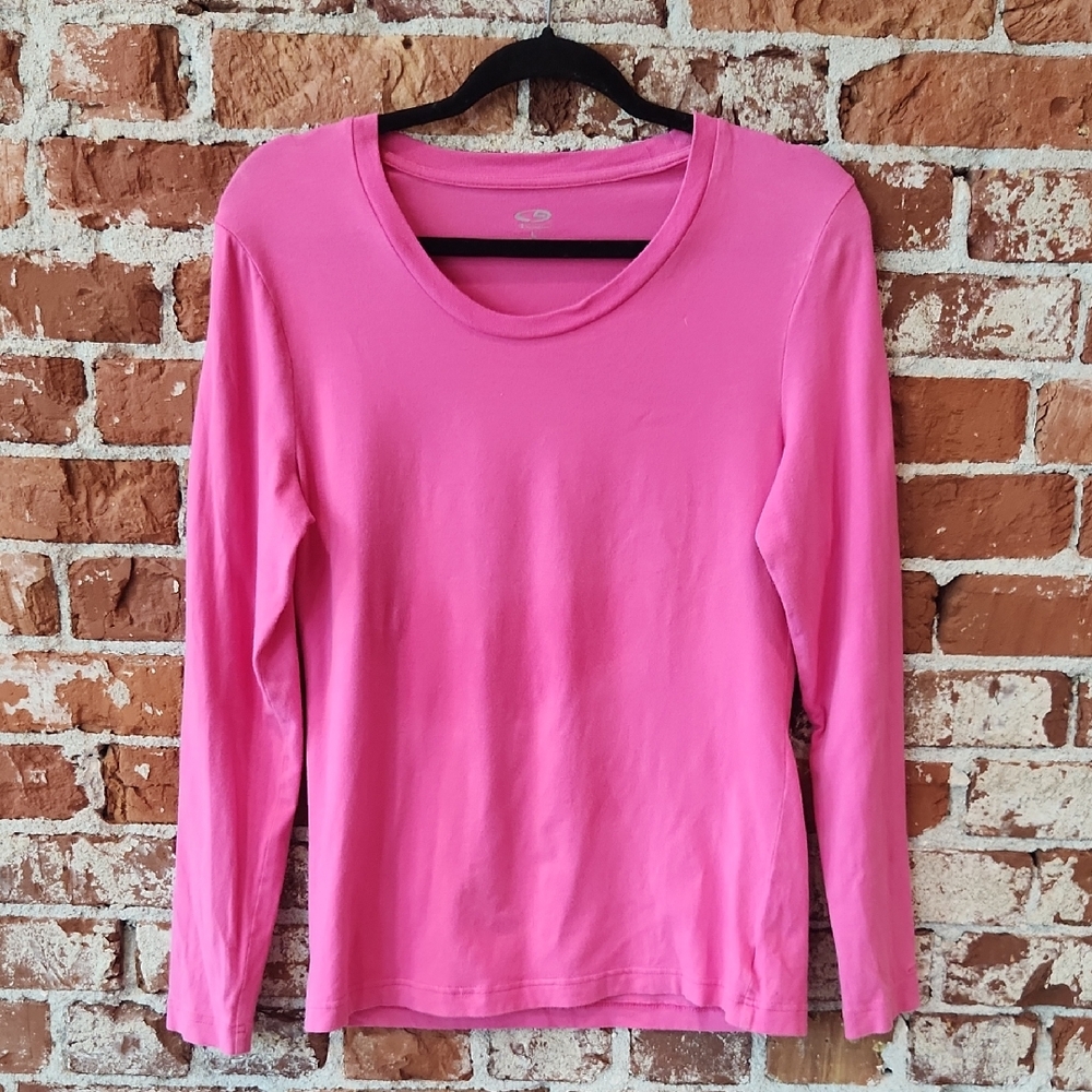 Champion Pink Fitted Long Sleeve Tee